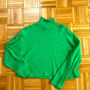 ZARA Green Mock Neck Sweater- S